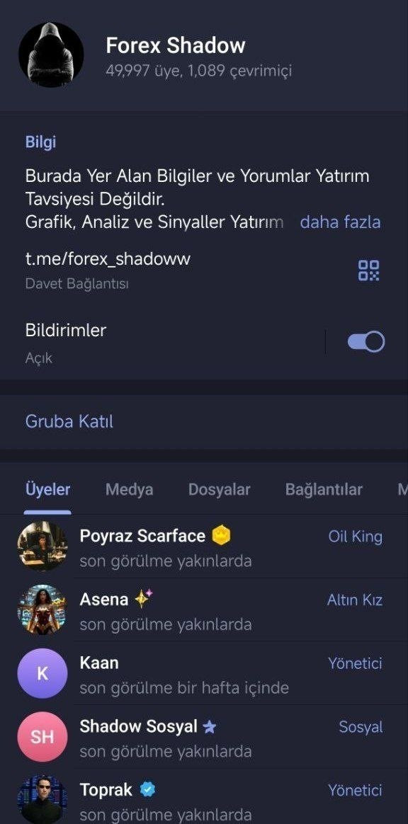 ORGANİZE DOLANDIRICILIK ŞEBEKESİ      🚨FOREX SHADOW🚨