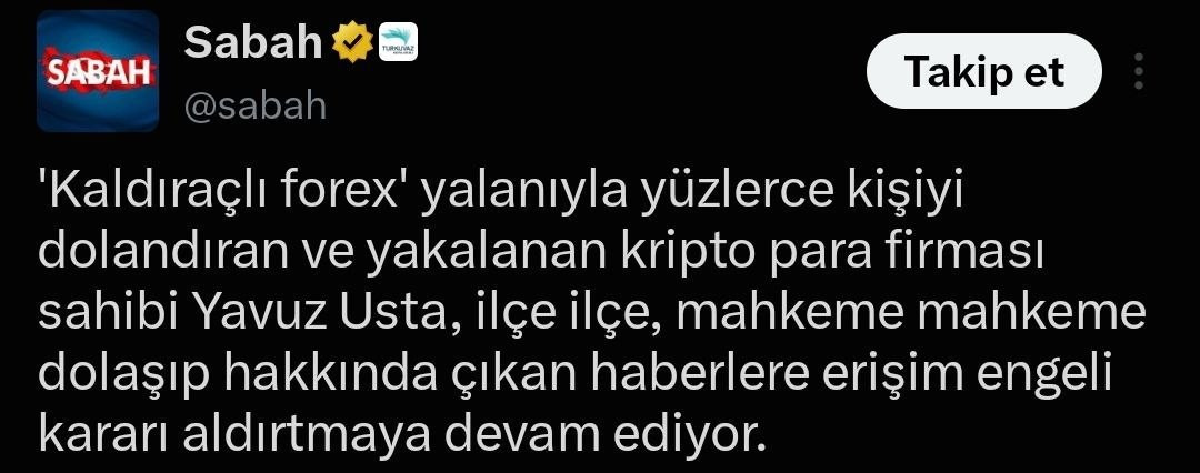 📣İDOL FX SAHİBİ VE Tomya Teknoloji AŞ’nin sahibi Yavuz Usta